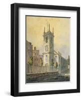 South-West View of the Church of St Olave Jewry, City of London, 1815-William Pearson-Framed Premium Giclee Print