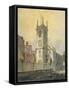 South-West View of the Church of St Olave Jewry, City of London, 1815-William Pearson-Framed Stretched Canvas