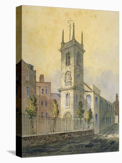 South-West View of the Church of St Olave Jewry, City of London, 1815-William Pearson-Stretched Canvas