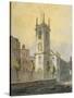South-West View of the Church of St Olave Jewry, City of London, 1815-William Pearson-Stretched Canvas