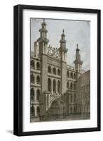 South-West View of the Guildhall Front, City of London, 1810-George Shepherd-Framed Giclee Print