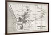 South Western Africa Old Map-marzolino-Framed Art Print