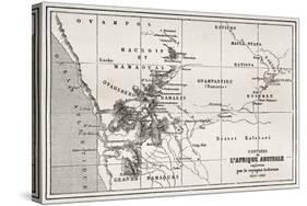South Western Africa Old Map-marzolino-Stretched Canvas