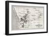 South Western Africa Old Map-marzolino-Framed Premium Giclee Print