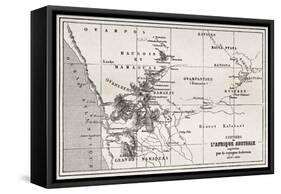 South Western Africa Old Map-marzolino-Framed Stretched Canvas