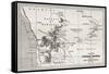 South Western Africa Old Map-marzolino-Framed Stretched Canvas