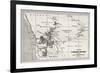 South Western Africa Old Map-marzolino-Framed Art Print