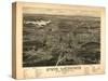 South Weymouth, Massachusetts - Panoramic Map-Lantern Press-Stretched Canvas