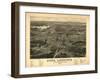 South Weymouth, Massachusetts - Panoramic Map-Lantern Press-Framed Art Print