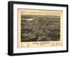 South Weymouth, Massachusetts - Panoramic Map-Lantern Press-Framed Art Print