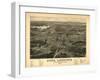 South Weymouth, Massachusetts - Panoramic Map-Lantern Press-Framed Art Print