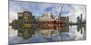 South Wharf skyline at dawn, Melbourne, Victoria, Australia-Ian Trower-Mounted Photographic Print