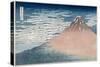 South Wind, Clear Dawn, from the Series '36 Views of Mount Fuji', C.1830-1831-Katsushika Hokusai-Stretched Canvas