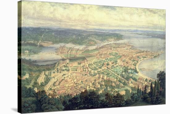 Southampton in the Year 1856-Philip Brannon-Stretched Canvas