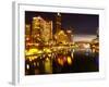 Southbank and Yarra River, Melbourne, Victoria, Australia-David Wall-Framed Photographic Print