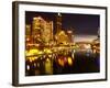 Southbank and Yarra River, Melbourne, Victoria, Australia-David Wall-Framed Photographic Print