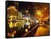 Southbank, Yarra River, and Flinders Walk, Melbourne, Victoria, Australia-David Wall-Framed Stretched Canvas