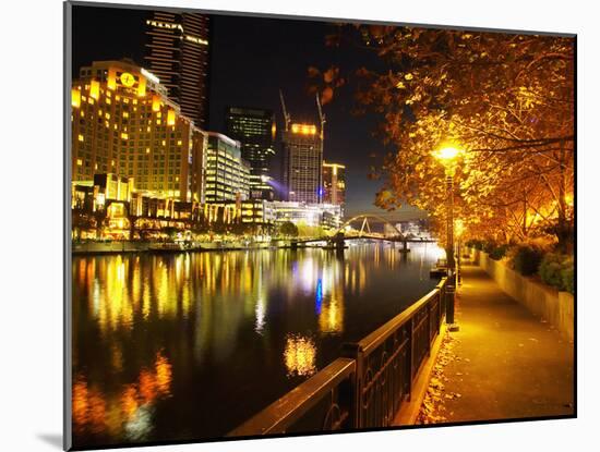 Southbank, Yarra River, and Flinders Walk, Melbourne, Victoria, Australia-David Wall-Mounted Premium Photographic Print