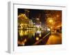 Southbank, Yarra River, and Flinders Walk, Melbourne, Victoria, Australia-David Wall-Framed Photographic Print