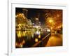 Southbank, Yarra River, and Flinders Walk, Melbourne, Victoria, Australia-David Wall-Framed Photographic Print