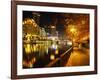 Southbank, Yarra River, and Flinders Walk, Melbourne, Victoria, Australia-David Wall-Framed Photographic Print