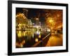 Southbank, Yarra River, and Flinders Walk, Melbourne, Victoria, Australia-David Wall-Framed Photographic Print