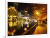 Southbank, Yarra River, and Flinders Walk, Melbourne, Victoria, Australia-David Wall-Framed Photographic Print