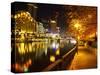 Southbank, Yarra River, and Flinders Walk, Melbourne, Victoria, Australia-David Wall-Stretched Canvas