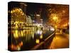 Southbank, Yarra River, and Flinders Walk, Melbourne, Victoria, Australia-David Wall-Stretched Canvas