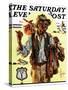 "Southbound Hitchhiker," Saturday Evening Post Cover, October 19, 1935-Joseph Christian Leyendecker-Stretched Canvas