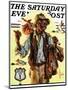 "Southbound Hitchhiker," Saturday Evening Post Cover, October 19, 1935-Joseph Christian Leyendecker-Mounted Giclee Print