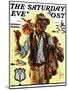 "Southbound Hitchhiker," Saturday Evening Post Cover, October 19, 1935-Joseph Christian Leyendecker-Mounted Giclee Print