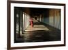 Southeast Asian Young Little Buddhist Monks Walking Morning Alms in Bagan, Myanmar-Mudvayne-Framed Photographic Print