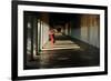 Southeast Asian Young Little Buddhist Monks Walking Morning Alms in Bagan, Myanmar-Mudvayne-Framed Photographic Print