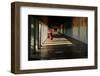 Southeast Asian Young Little Buddhist Monks Walking Morning Alms in Bagan, Myanmar-Mudvayne-Framed Photographic Print