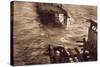 Southend Pier Destroyed-null-Stretched Canvas
