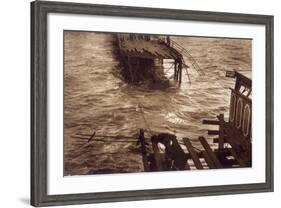 Southend Pier Destroyed-null-Framed Photographic Print