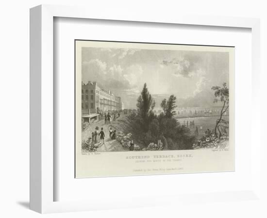 Southend Terrace, Essex, Shewing the Mouth of the Thames-William Henry Bartlett-Framed Giclee Print