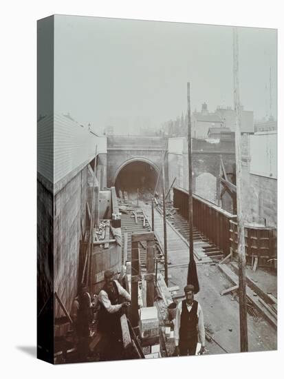 Southern Approach to the Rotherhithe Tunnel, Bermondsey, London, September 1906-null-Stretched Canvas