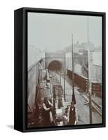 Southern Approach to the Rotherhithe Tunnel, Bermondsey, London, September 1906-null-Framed Stretched Canvas