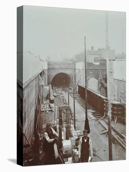 Southern Approach to the Rotherhithe Tunnel, Bermondsey, London, September 1906-null-Stretched Canvas