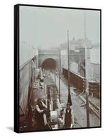 Southern Approach to the Rotherhithe Tunnel, Bermondsey, London, September 1906-null-Framed Stretched Canvas