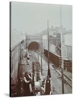 Southern Approach to the Rotherhithe Tunnel, Bermondsey, London, September 1906-null-Stretched Canvas