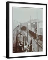 Southern Approach to the Rotherhithe Tunnel, Bermondsey, London, September 1906-null-Framed Photographic Print