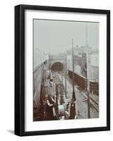 Southern Approach to the Rotherhithe Tunnel, Bermondsey, London, September 1906-null-Framed Photographic Print