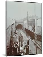 Southern Approach to the Rotherhithe Tunnel, Bermondsey, London, September 1906-null-Mounted Photographic Print