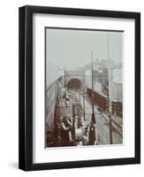 Southern Approach to the Rotherhithe Tunnel, Bermondsey, London, September 1906-null-Framed Photographic Print