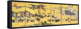 Southern Barbarians Come to Trade-Kano Naizen-Framed Stretched Canvas