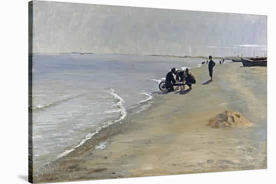 Southern Beach at Skagen, 1884-Peter Severin Kroyer-Stretched Canvas