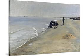 Southern Beach at Skagen, 1884-Peter Severin Kroyer-Stretched Canvas